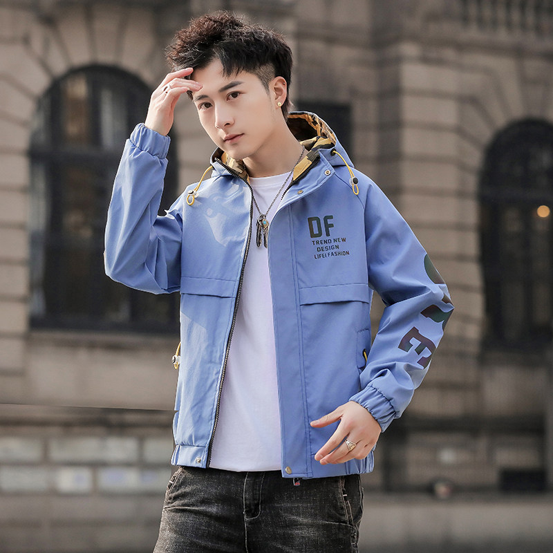 2022春季新款潮流ins男士时尚连帽工装夹克上衣XZ313B-1-J,男装夹克,星座310B-3