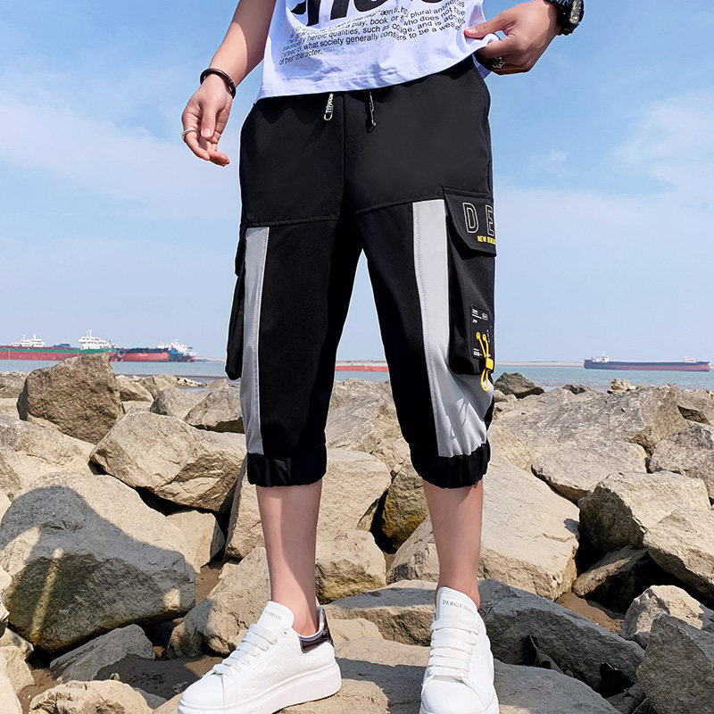 2021夏季新款短裤男士休闲时尚工装七分裤XZ313B-1-L06-P28图片