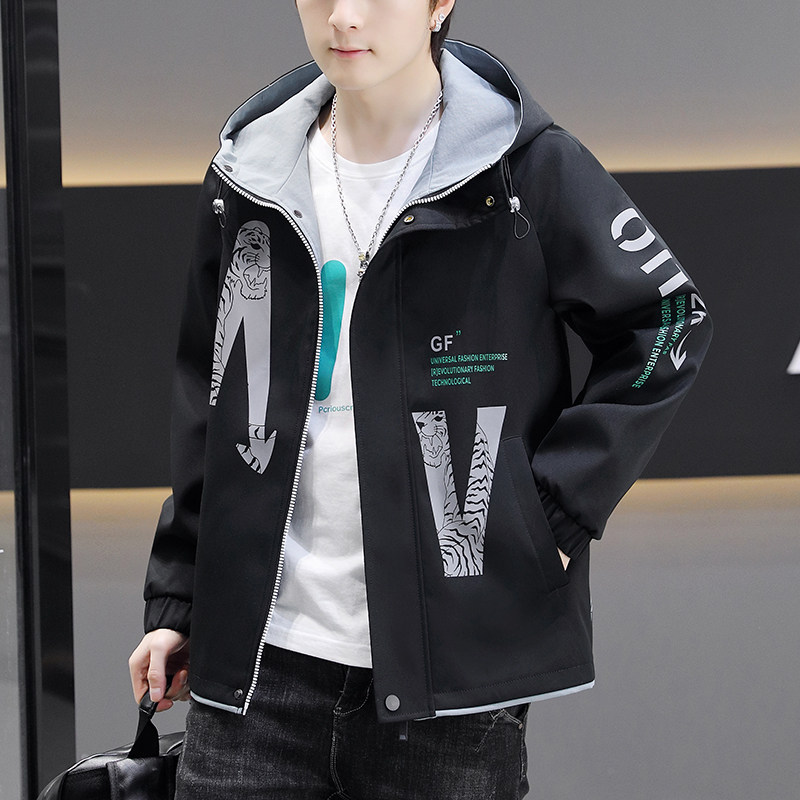 夹克男春季新款潮流ins男士连帽外套XZ313B-1-J,男装夹克,星座310B-3