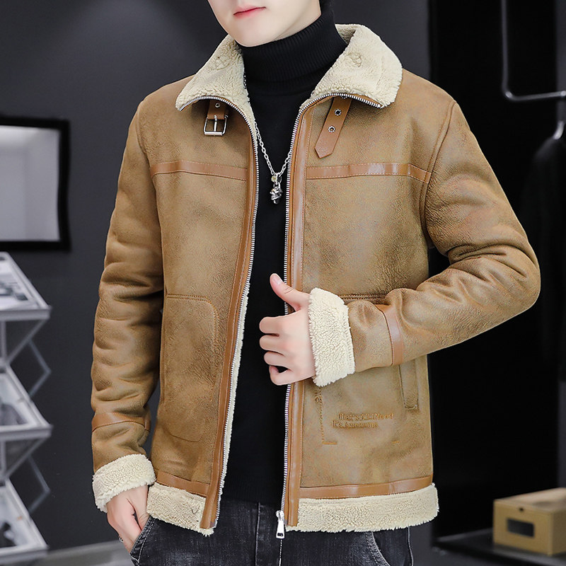 主推新款加绒加厚皮衣型男帅气机车服外套XZ313B-1-PY2933-P130,男装皮衣,星座310B-3