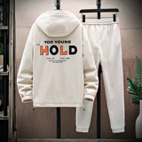 新型面料秋季青年拉链连帽夹克外套休闲运动套装束脚裤TA188，男装休闲套装，星座310B-3