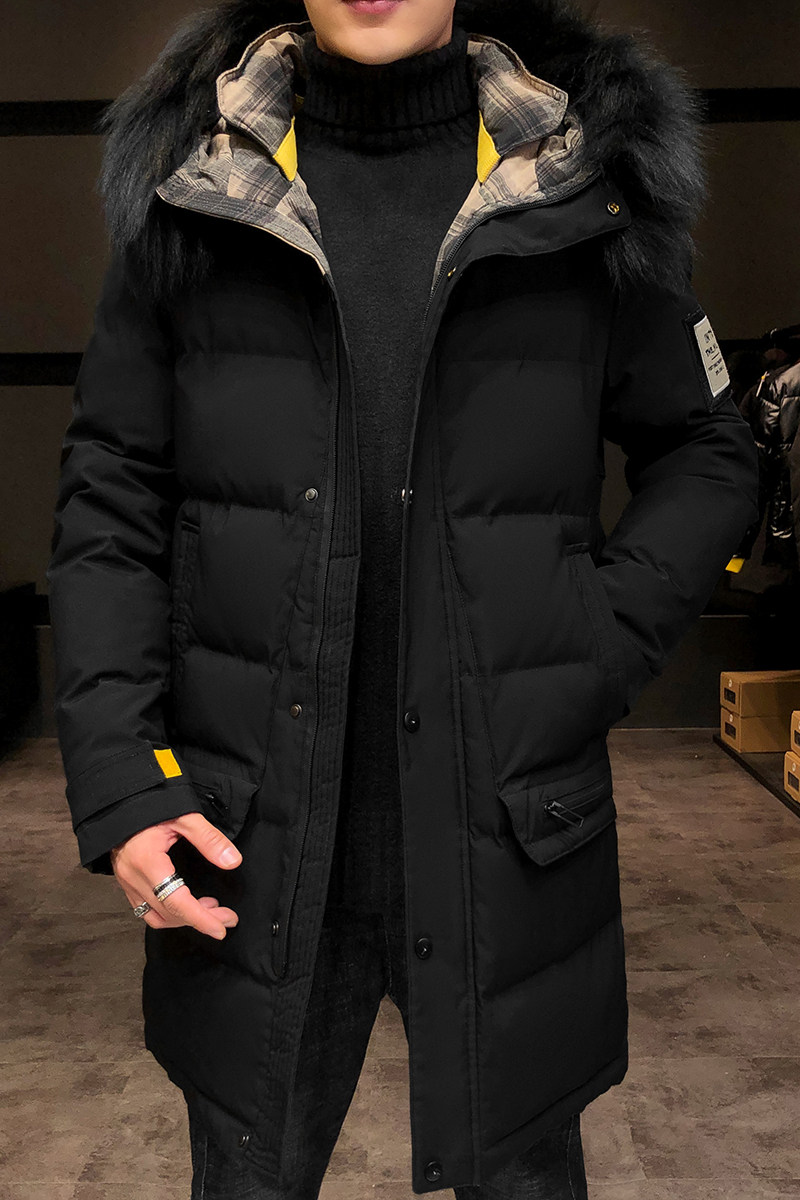 秋冬主推棉服男士中长款大毛领连帽棉衣外套XZ313B-1M1958-P125,男装棉衣,星座310B-3
