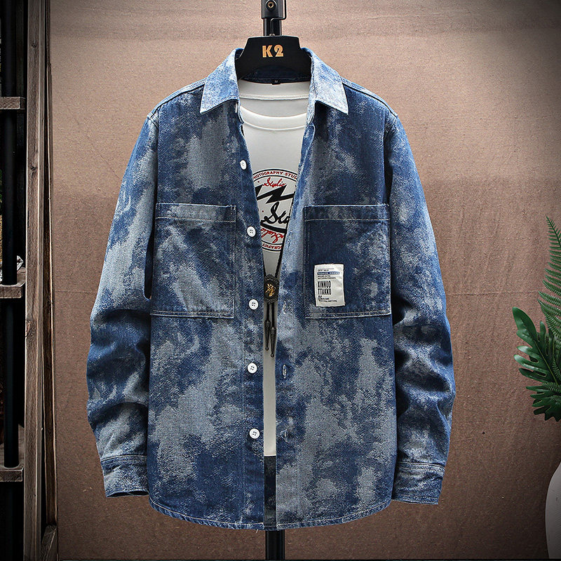 春季新款加厚高品质男士宽松时尚牛仔衬衣XZ313B-1-CY958,男装衬衫,星座310B-3