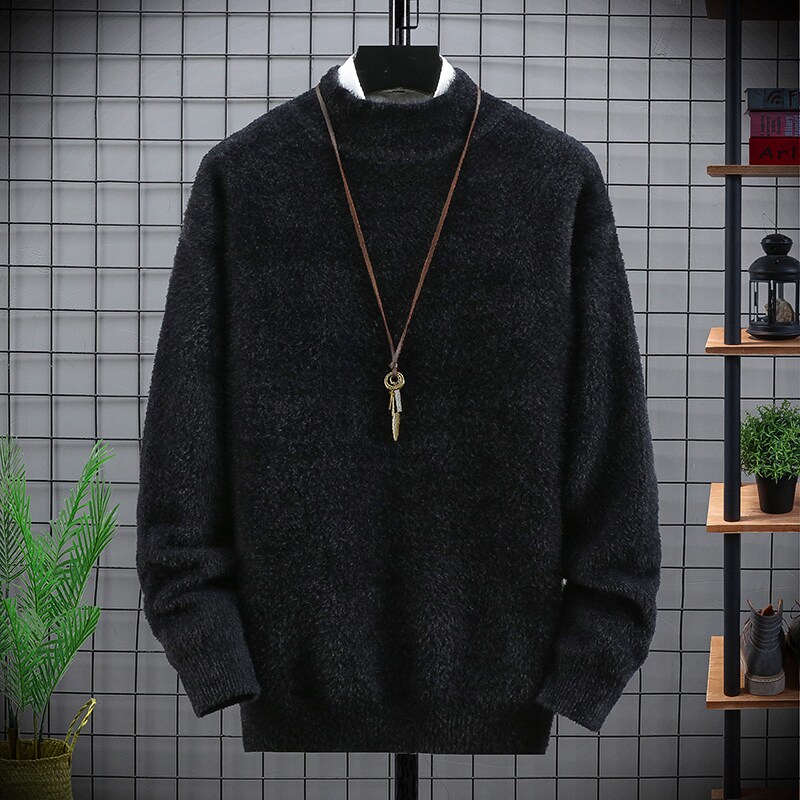 2021秋季新品毛衣男士仿貂绒半高领套头针织衫XZ313B-1-CP608-P50,男装针织衫/毛衣,星座310B-3