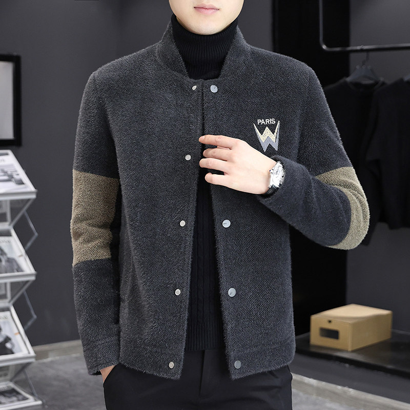 秋冬新品男士短款开衫毛呢潮流休闲夹克外套XZ313B-1M03-P130,男装毛呢大衣,星座310B-3
