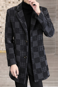 秋冬毛呢大衣男高品质中长款修身外套XZ313B-1-M6688-P190控268图片