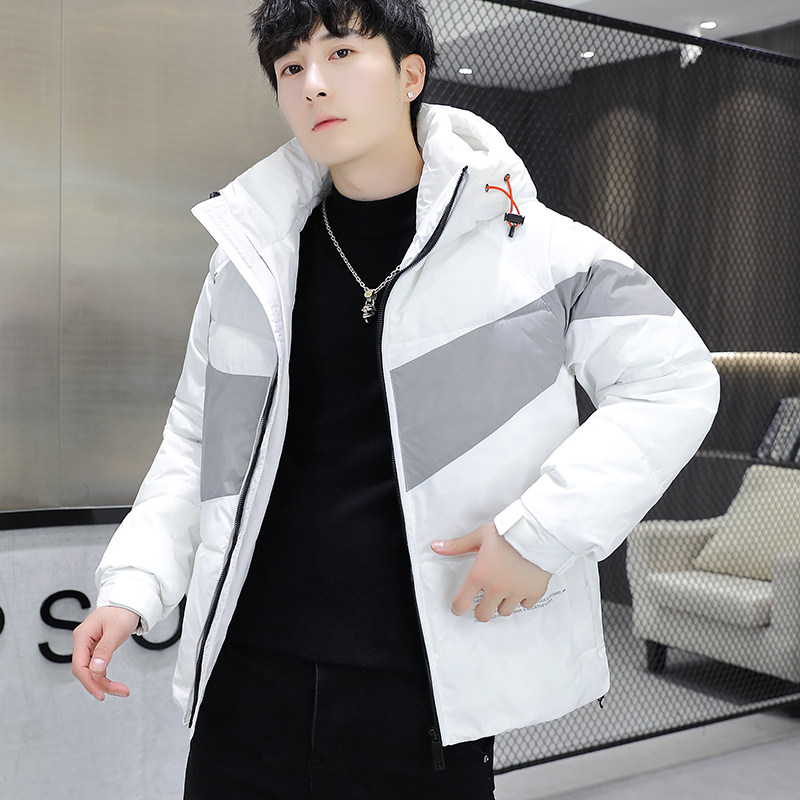 冬季棉衣男短款连帽拼接色加厚时尚棉服外套XZ313B-1-MY1422-P105,男装棉衣,星座310B-3