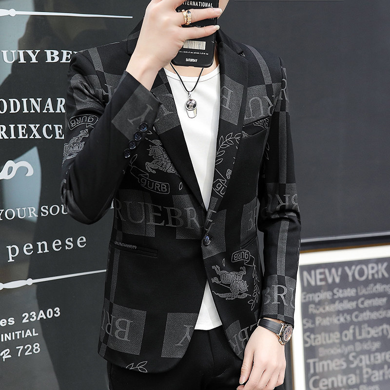 2021秋季新款男士时尚修身小西服外套XZ313B-1-XF8810-P90,男装西服,星座310B-3