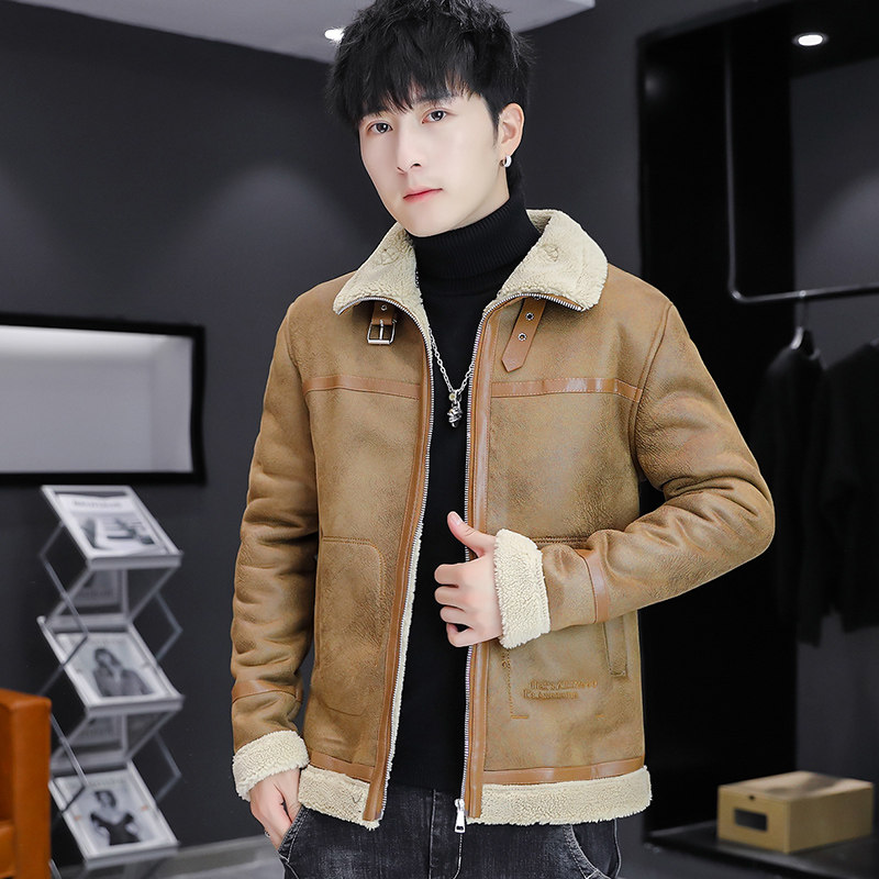 新款加绒加厚皮衣型男帅气机车服皮夹克外套XZ313B-1-PY2933-P130,男装皮衣,星座310B-3