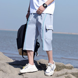 2022男士夏季新款潮流休闲时尚七分裤XZ313B-1-K2006-P30，男装休闲裤，星座310B-3