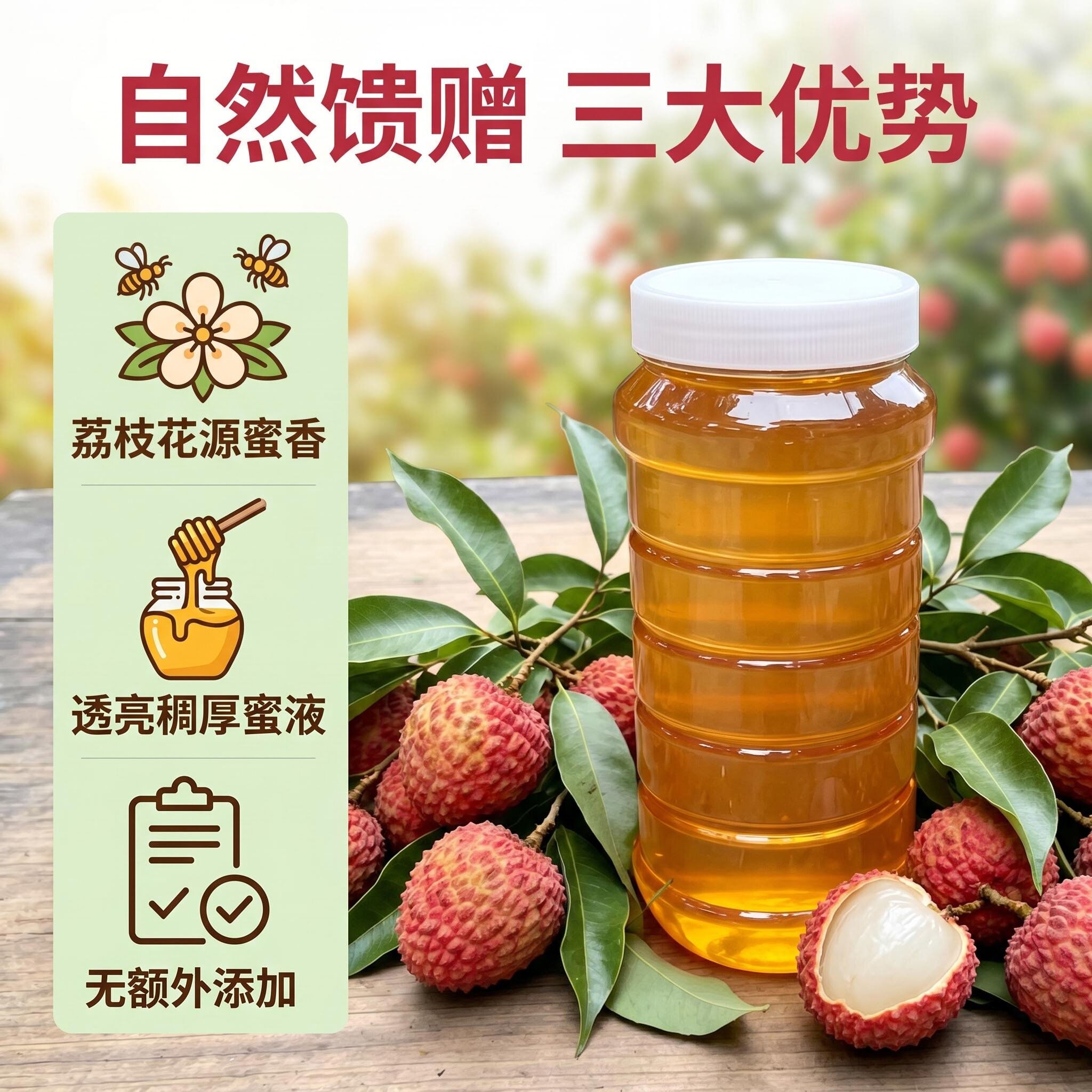 荔枝花蜜农家无添加透亮稠厚