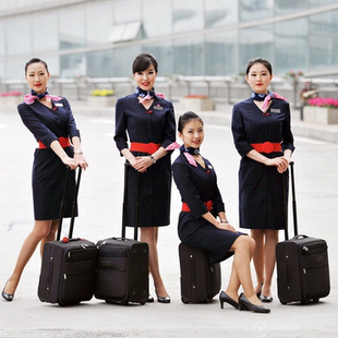 东航空姐制服连衣裙气质中腰珠宝店工作服航空空乘学员面试制服装