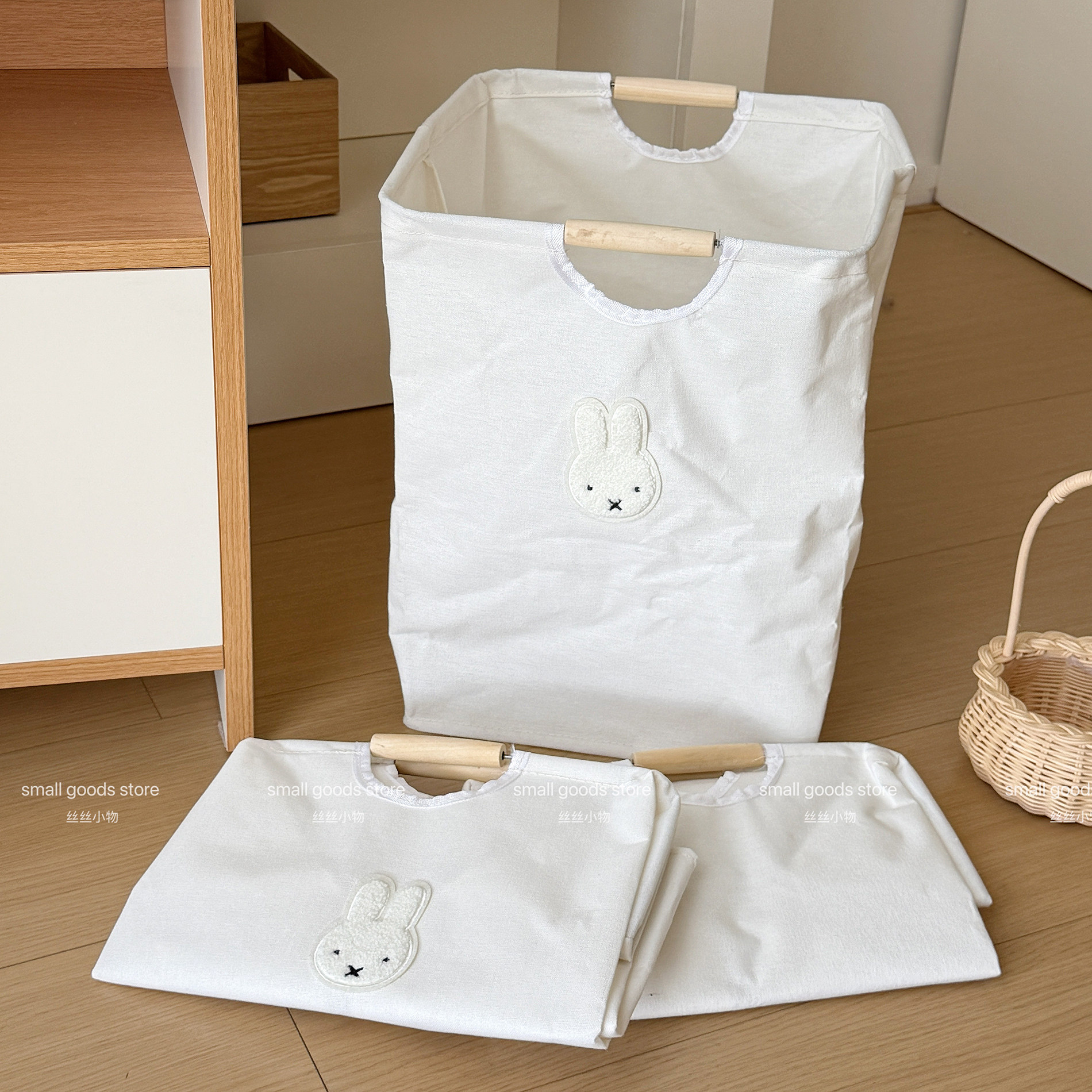 可爱小兔子折叠脏衣篮家用浴室脏衣收纳篮防水隔夜衣服整理篮