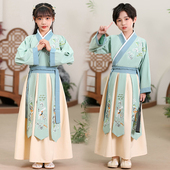 儿童国学服汉服男童中国风六一演出服女童唐装 表演小学生书童古装