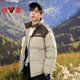 时尚 雅鹿男女同款 立领保暖品牌外套 2025冬季 新款 羽绒服短款 情侣装