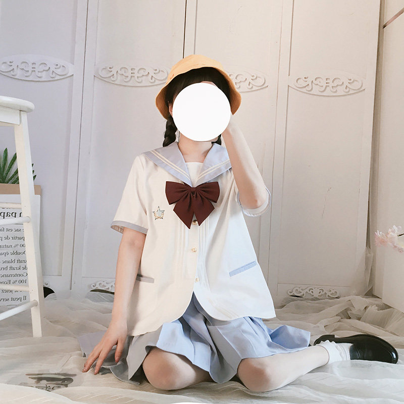 你好旧时光同款蓝白校服套装男初中小学生学生运动服女老式校服潮_虎窝淘
