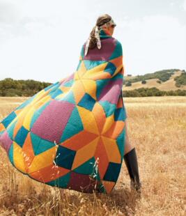 【英文钩针&棒针图解电子书】0010-手编盖毯编织教程合集非成品