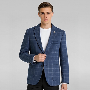 高端商务正装 撤标撤柜 秋冬季 西服男士 呢子单西外套 100%绵羊毛