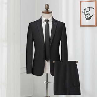 职业正装 修身 西装 套装 西服套装 商务伴郎服新郎服结婚礼服男装 男士