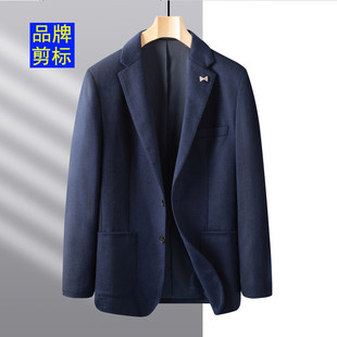 品牌撤标男士 休闲纯绵羊毛单西外套秋冬轻奢高级感青年便西潮 西装