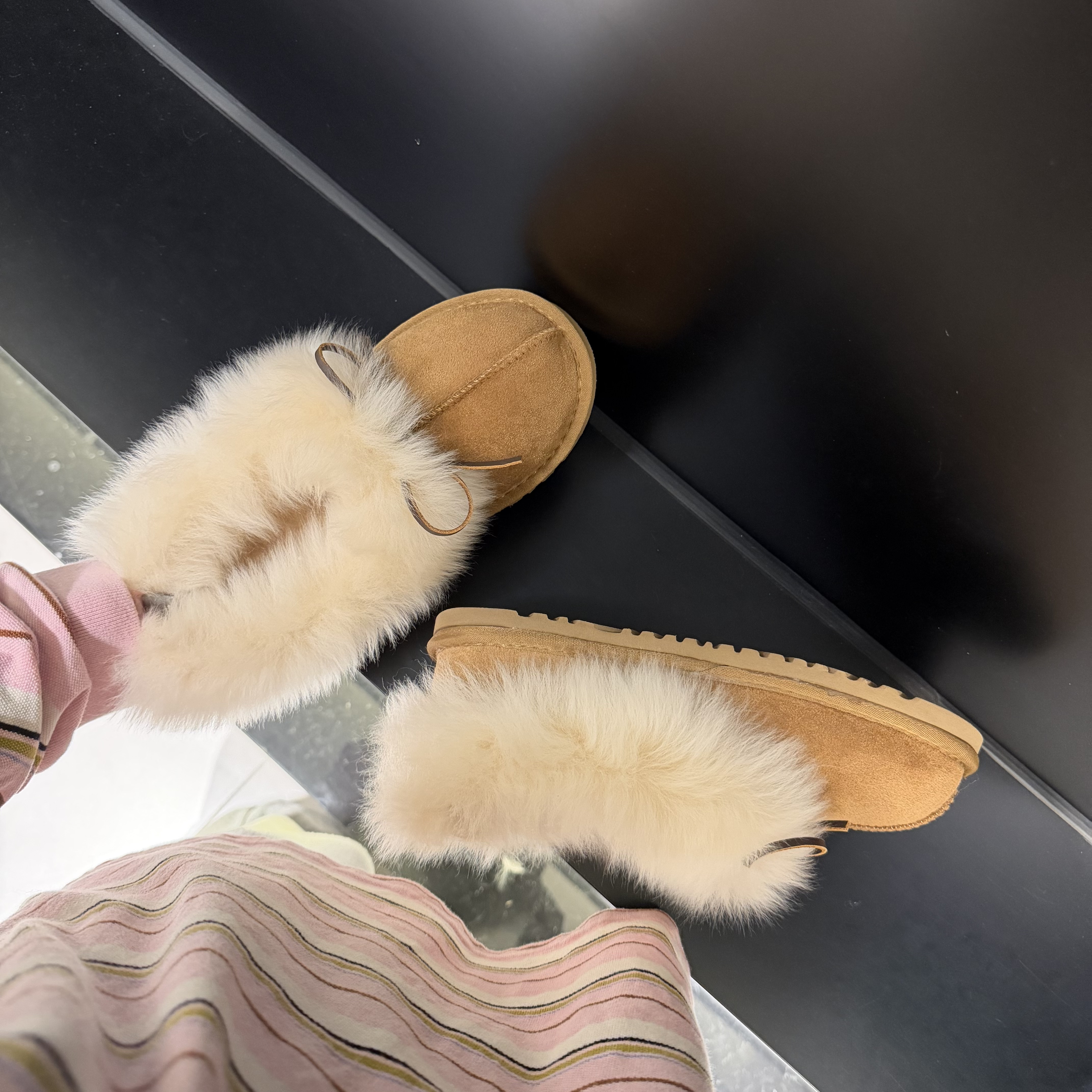 2026冬季新款皮毛一体雪地靴女加厚保暖羊毛靴子缝线大毛王仙女鞋