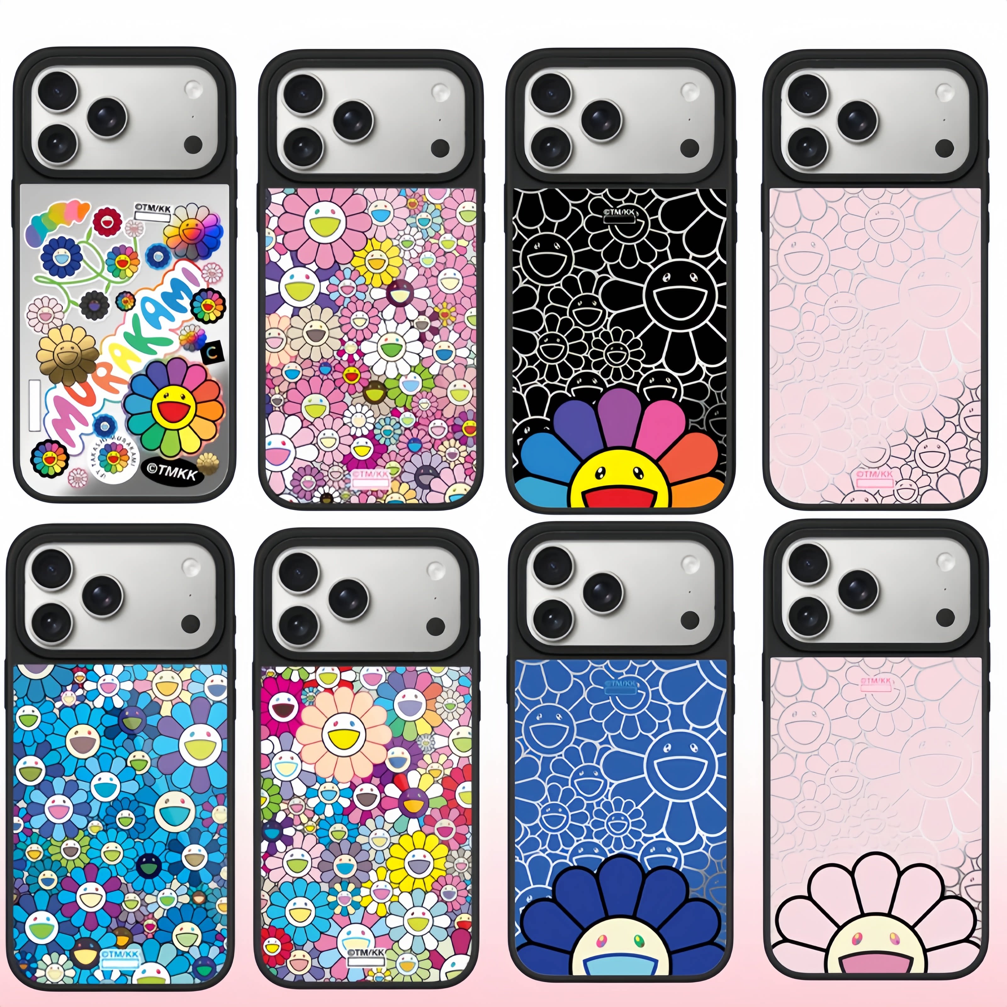 【韩国】艺术家村上隆第三弹FLOWERS BLOOM向日葵适用18Promax镜面保护壳iPhone17Pro情侣16Pro防摔15保护套