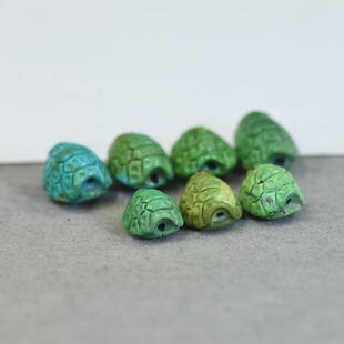 天然原矿绿松石菜籽黄油绿高瓷富甲天下龟背雕刻雕件背云配饰散珠