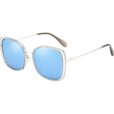 花雨伞韩版复古风圆脸偏光太阳镜