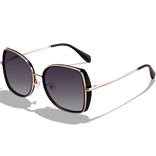 花雨伞太阳镜女韩版复古个性大脸近视墨镜大框偏光驾驶镜AP.11728