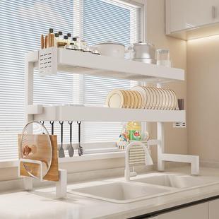 【厨房更整洁】台面碗盘收纳架多功能水池上放碗碟架沥水架