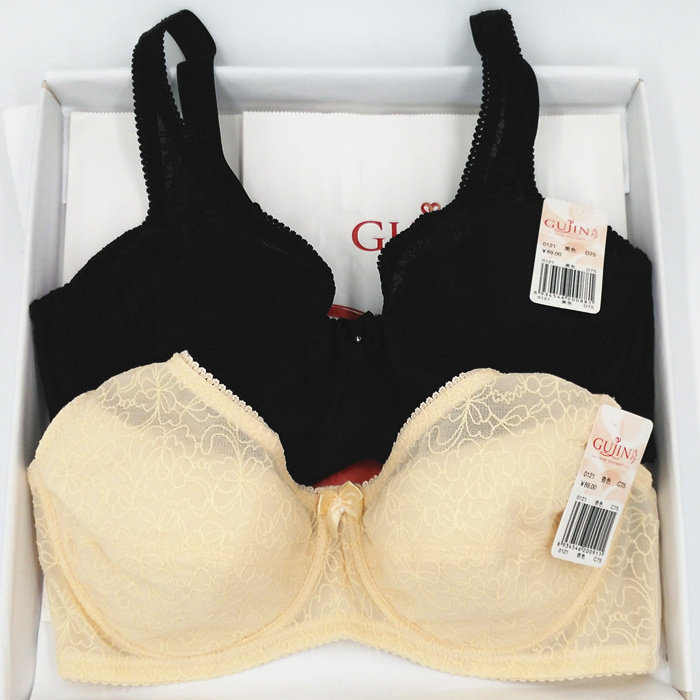 古今文胸正品全纯棉大码全罩杯大胸显小薄款舒适胸罩无海绵女内衣