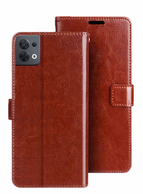 适用于OPPO reno8/PGBM10手机壳realmeC35翻盖式皮套C31保护套全包V25/Q5