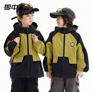 雪中飞男童春秋装2025外套新款洋气户外童装中大童儿童男孩上衣