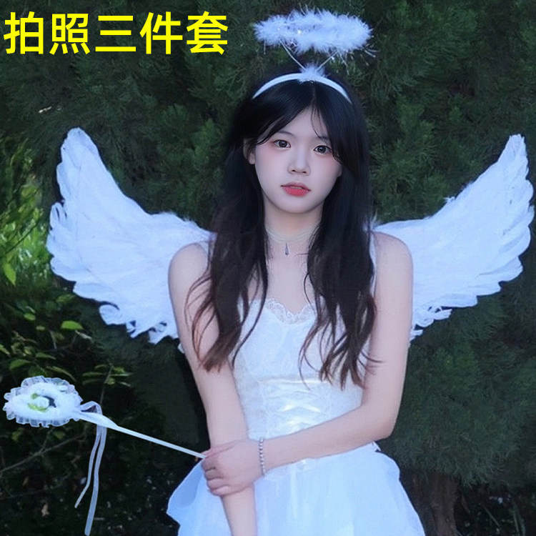 天使翅膀拍照道具儿童成人背饰女孩出片送女儿女生女朋友生日礼物