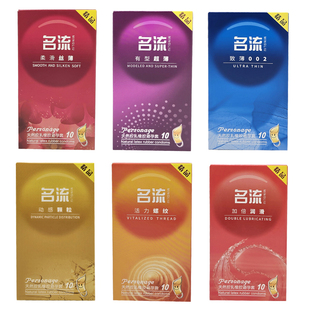 名流天然胶乳橡胶避孕套超薄型含玻尿酸活力螺纹加倍润滑颗粒正品