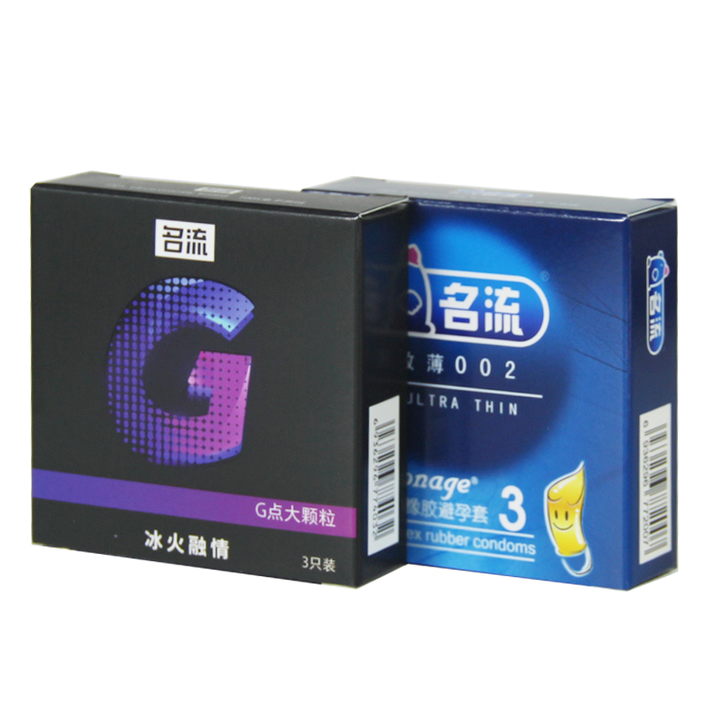 名流避孕套三只装致薄002光面超薄G点大颗粒冰火融情激情刺激情趣