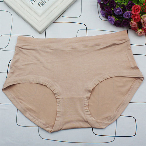竹纤维内裤女生莫代尔中腰女士透气大码宽松三角短裤 欣彤宁