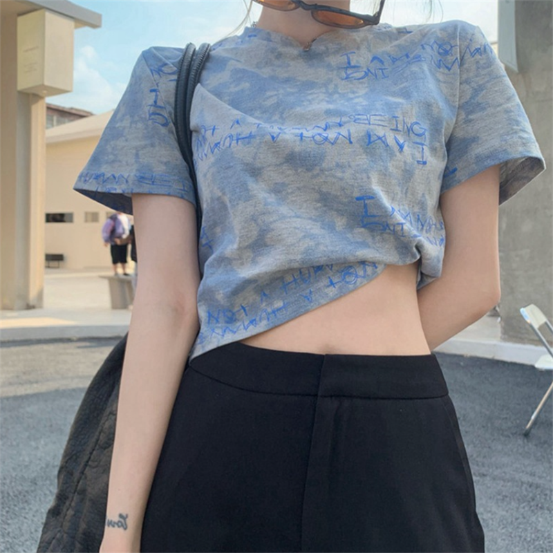 弹力速干健身衣女夏短款露脐训练跑步运动上衣修身短袖T恤瑜伽服