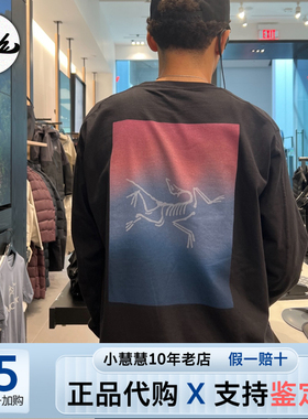 Arcteryx始祖鸟Kragg Cotton Heatmap彩色Logo彩标纯棉长袖 X8482