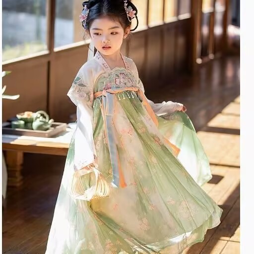 女童汉服夏季新款樱花季古装2025中国风夏季襦超仙裙公主裙