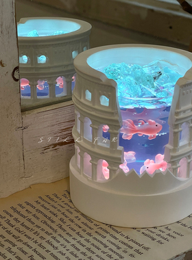 STILL罗马金鱼】无火扩香石香薰晶石室内香氛小夜灯摆件生日礼物