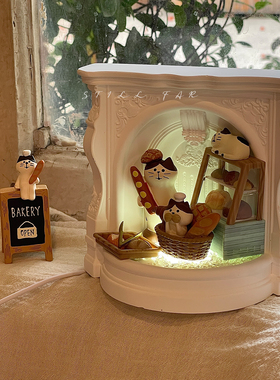 STILL【猫猫面包屋】无火香薰摆件卧室小夜灯送女生闺蜜生日礼物