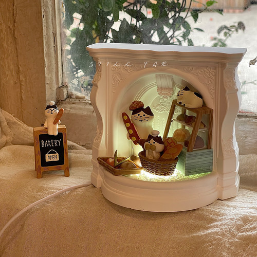 STILL【猫猫面包屋】无火香薰摆件卧室小夜灯送女生闺蜜生日礼物