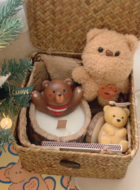 SF小熊可爱森系创意香薰蜡烛伴手礼送闺蜜伴娘礼盒女友生日礼物