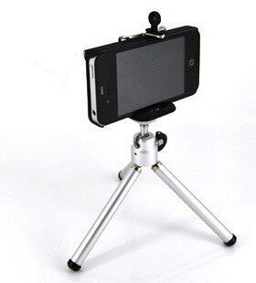 苹果iphone4 4s 5 三星通用 相机支架 摄像头拍摄手机三脚架+夹子