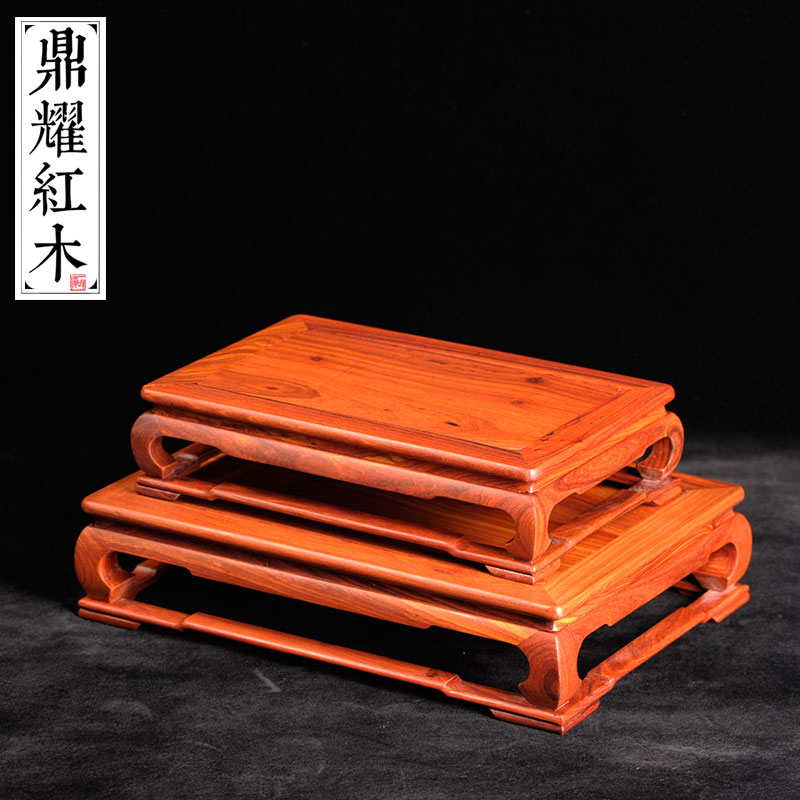 盆景实木底座长方形摆件鱼缸奇石