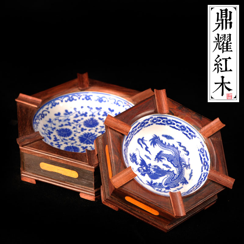 红酸枝大号中式风工艺品烟灰缸