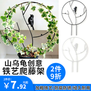 花卉固定支架爬架花架护叶架植物月季 绿萝花盆支架室内绿植爬藤架