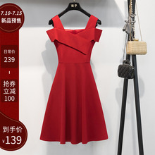妃子 连衣裙女2020夏季背心裙中长款收腰显瘦气质名媛裙子4674