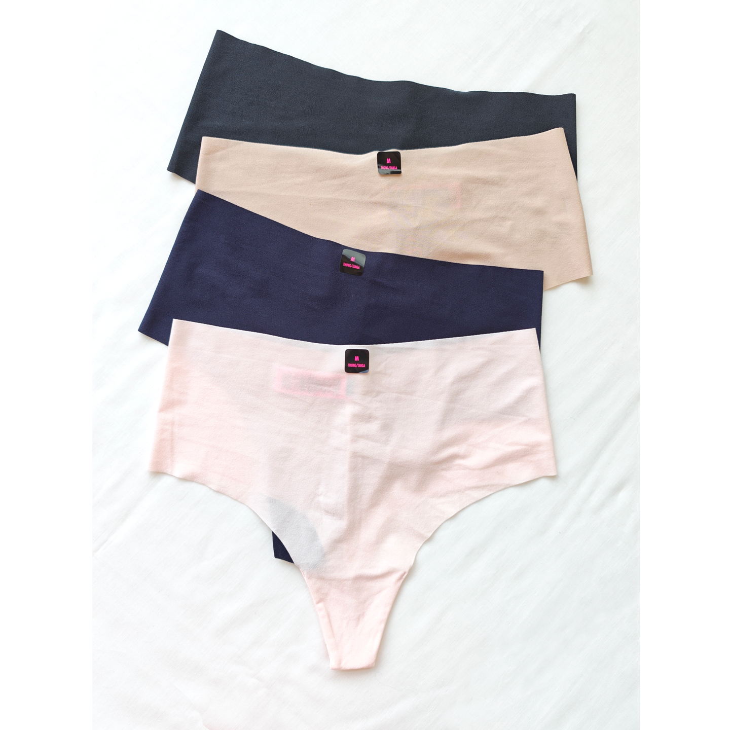 性感中高腰一片式女士无痕丁字裤